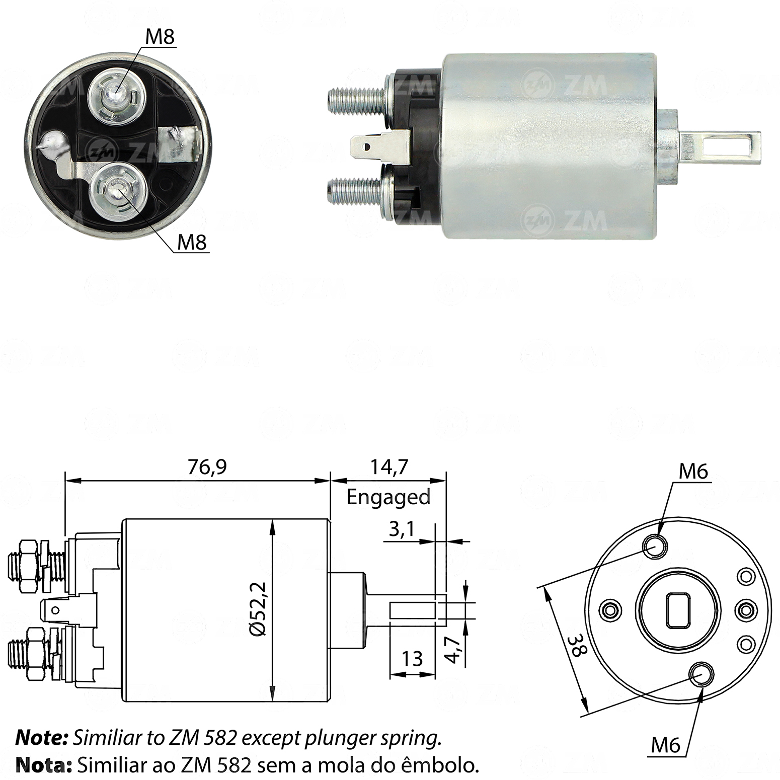 Relé de Partida ZM 681 ZM 681
