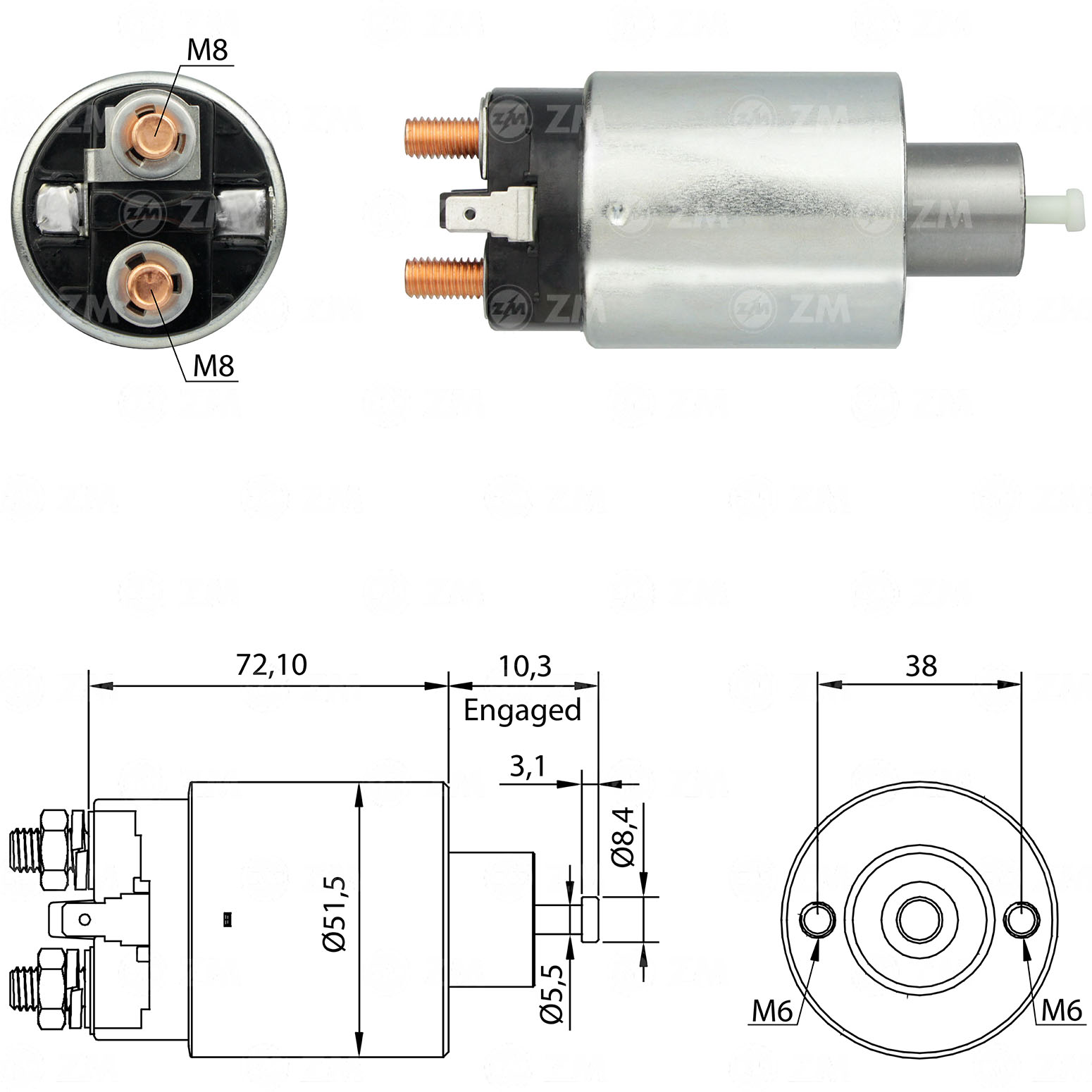 Relé de Partida ZM 697 ZM 697