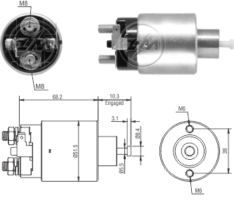 Relé de Partida ZM 6-995 ZM 6995