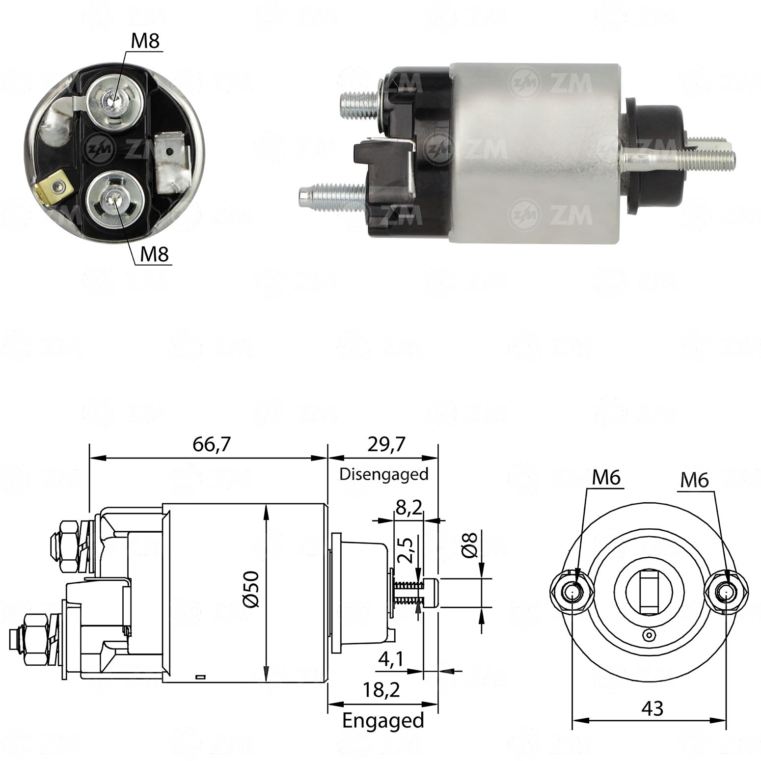Relé de Partida ZM 707 ZM 707