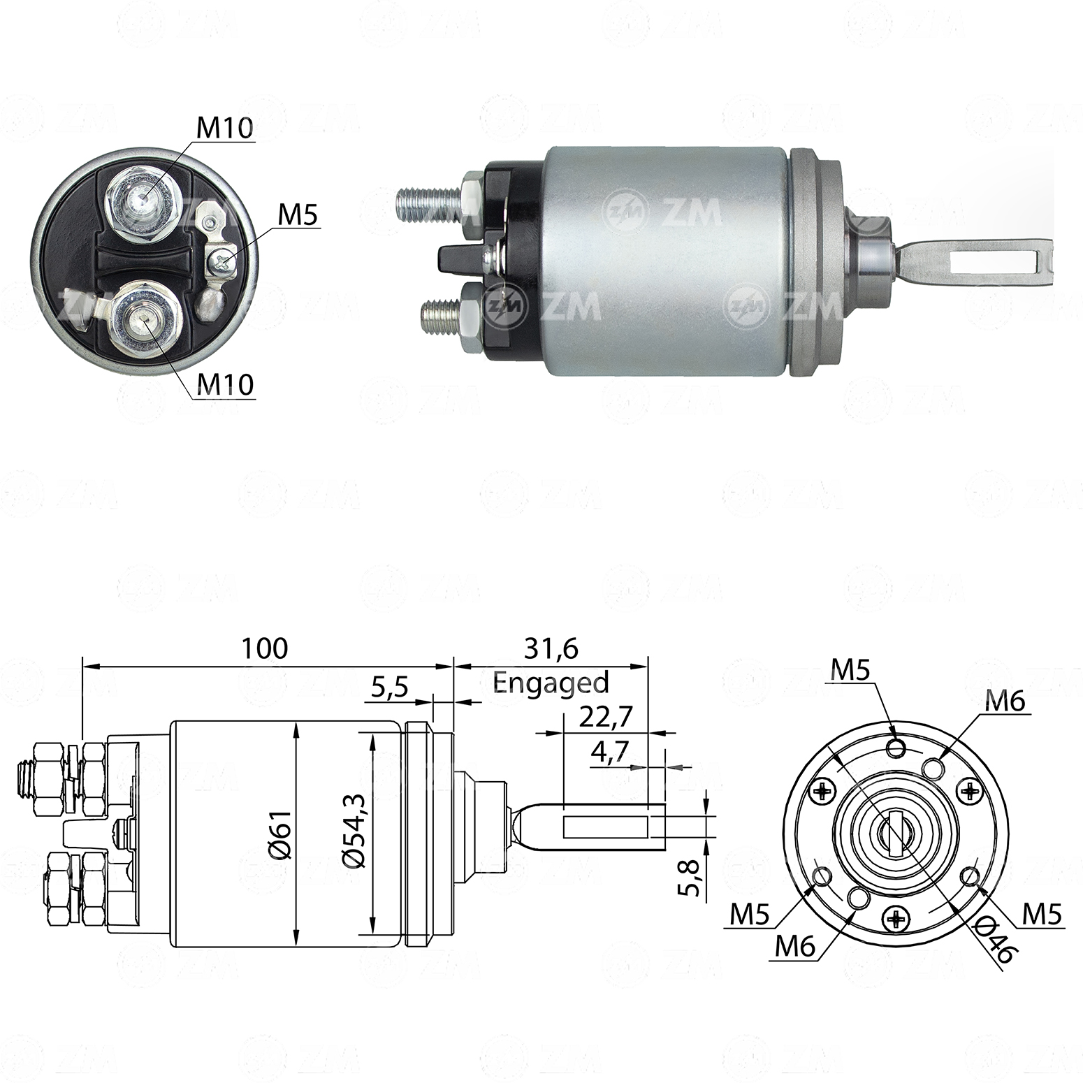 Relé de Partida ZM 741 ZM 741