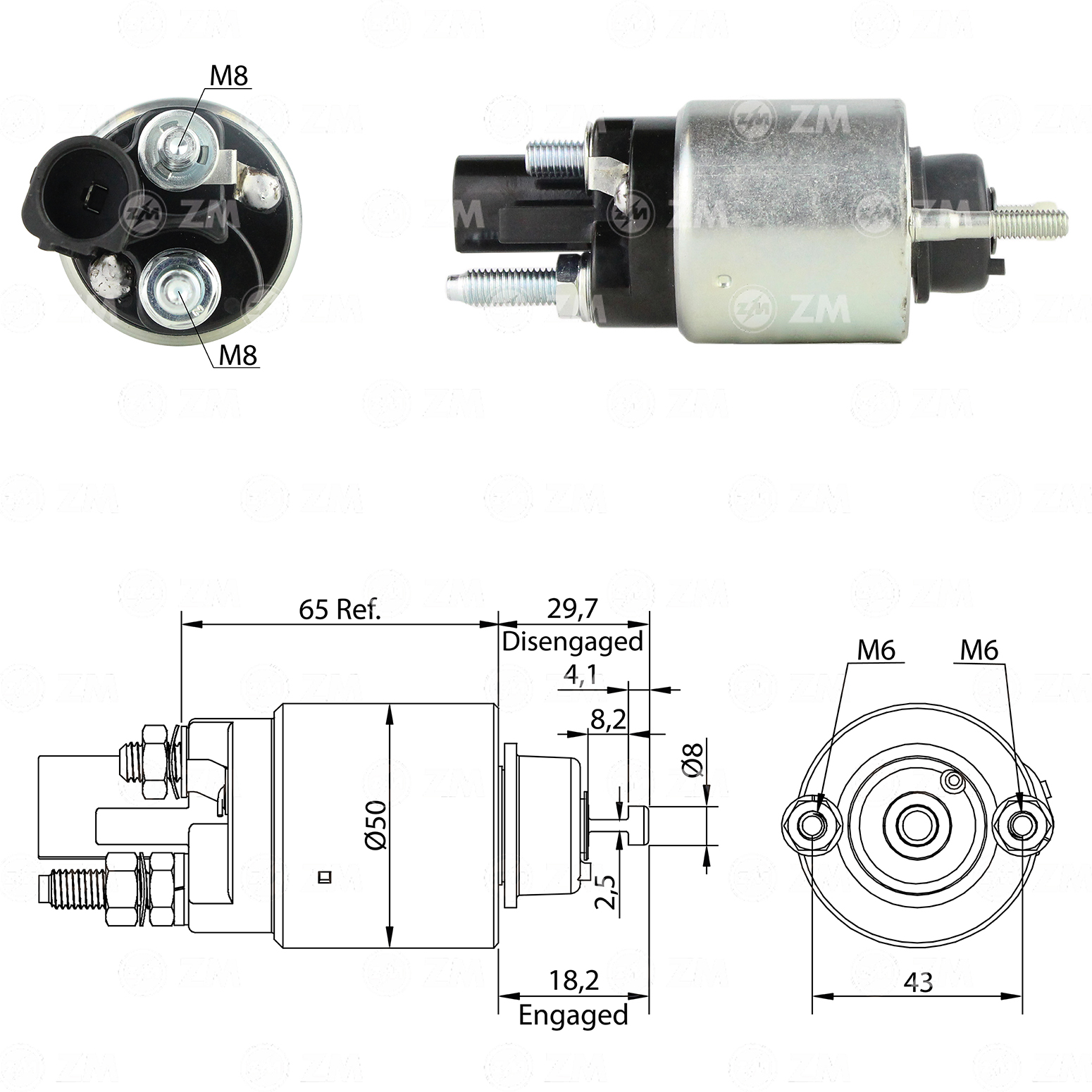 Relé de Partida ZM 7-708 ZM 7708