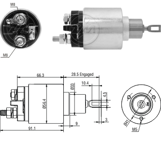 Relé de Partida ZM 7-773 ZM 7773