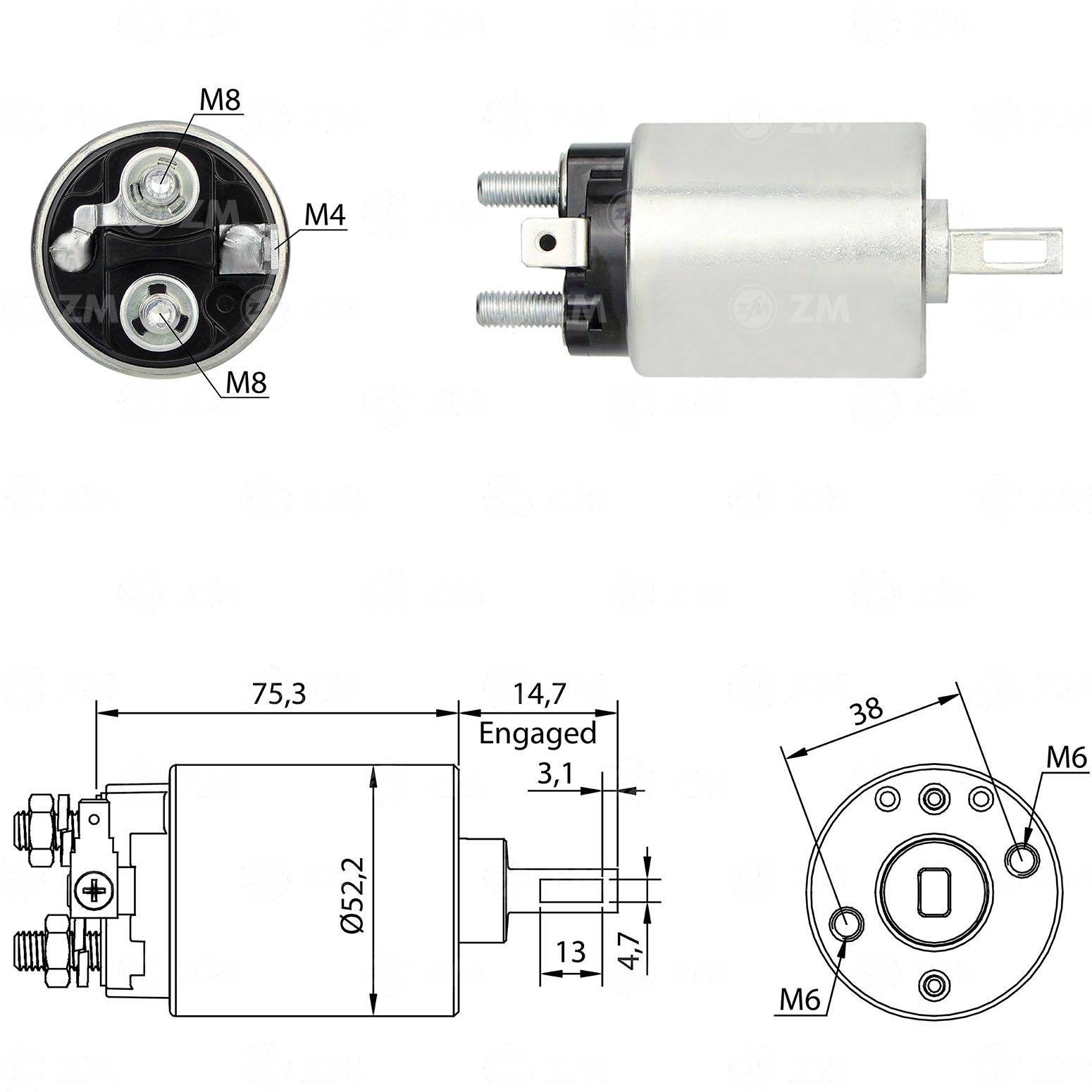 Relé de Partida ZM 780 ZM 780