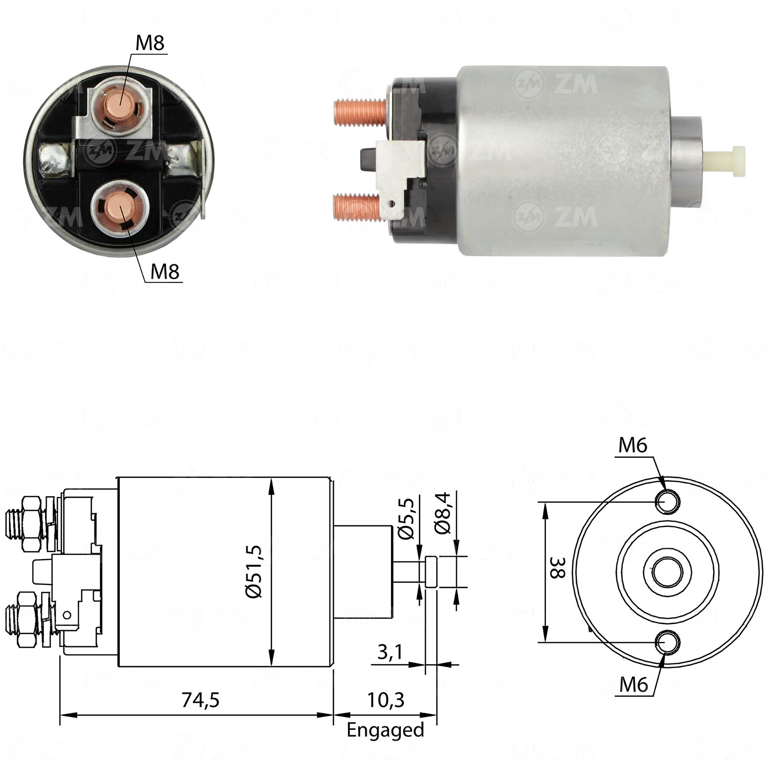 Relé de Partida ZM 790 ZM 790