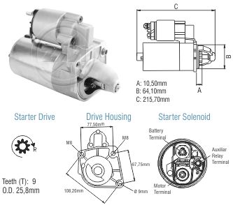 Motor de Partida ZM 80.115.03 ZM 8011503