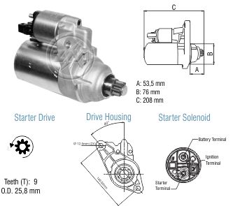 Motor de Partida ZM 80.125.02 ZM 8012502