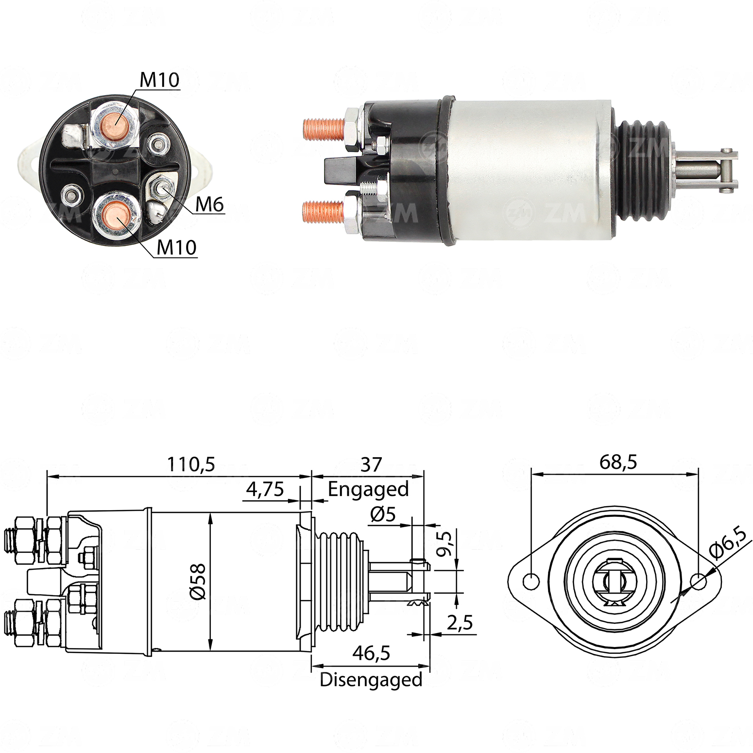 Relé de Partida ZM 802 ZM 802