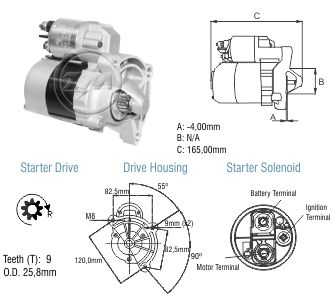 Motor de Partida ZM 80.201.11 ZM 8020111