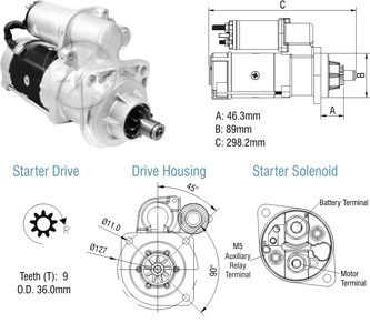 Motor de Partida ZM 80.290.01 ZM 8029001