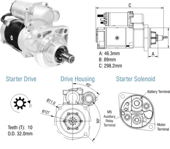 Motor de Partida ZM 80.290.03 ZM 8029003