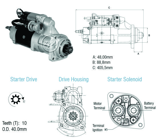 Motor de Partida ZM 80.380.04 ZM 8038004
