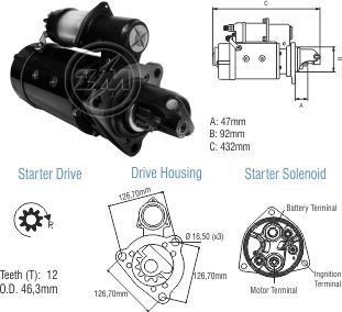 Motor de Partida ZM 80.450.02 ZM 8045002