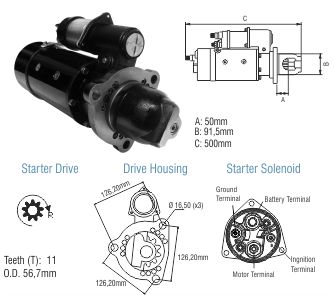 Motor de Partida ZM 80.456.01 ZM 8045601