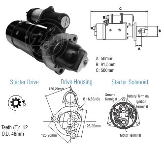Motor de Partida ZM 80.456.02 ZM 8045602