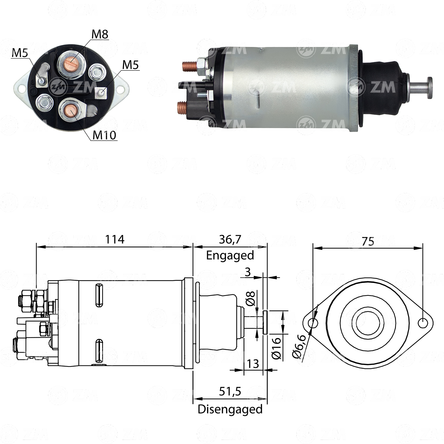 Relé de Partida ZM 812 ZM 812