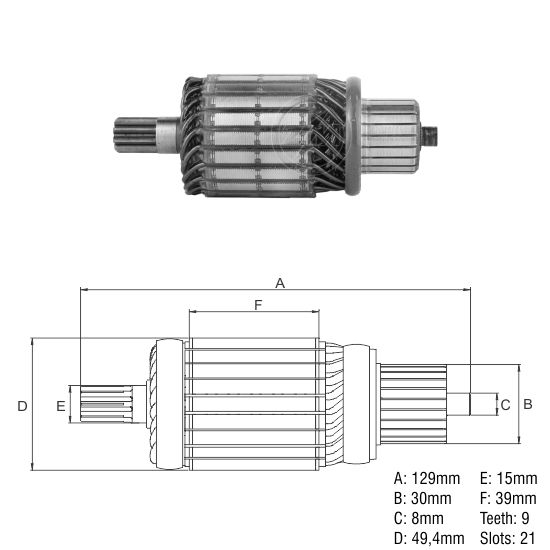 Induzido ZM 83.421.08 ZM 8342108
