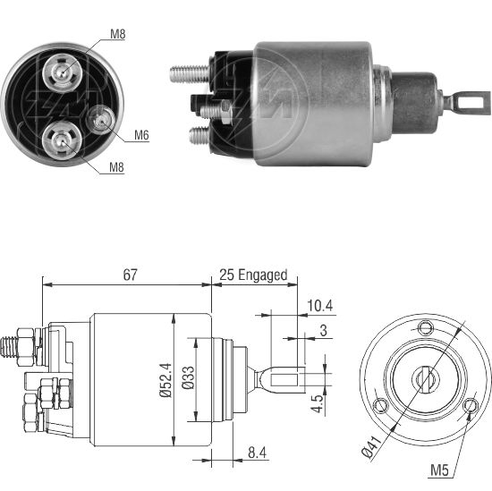 Relé de Partida ZM 8-382 ZM 8382