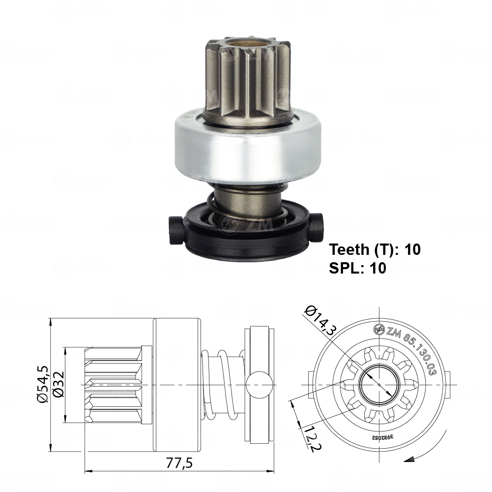 Impulsor de Partida ZM 85.130.03 ZM 8513003