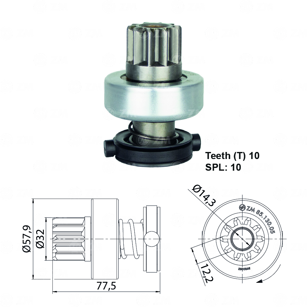 Impulsor de Partida ZM 85.130.05 ZM 8513005