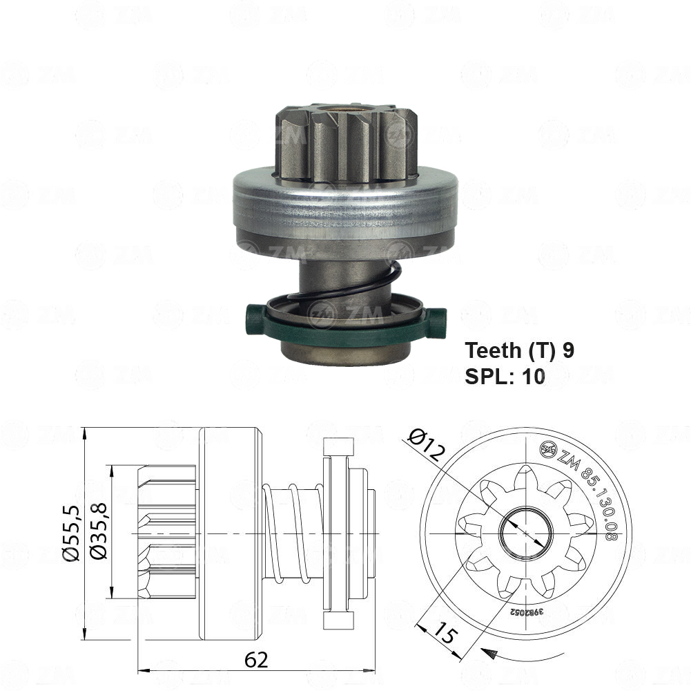 Impulsor de Partida ZM 85.130.08 ZM 8513008