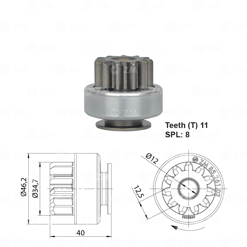 Impulsor de Partida ZM 85.261.02 ZM 8526102