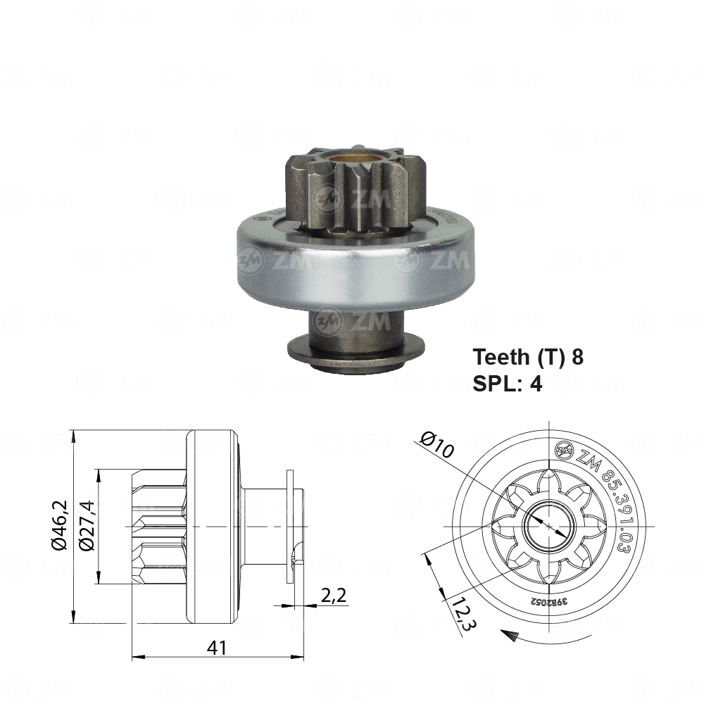 Impulsor de Partida ZM 85.391.03 ZM 8539103