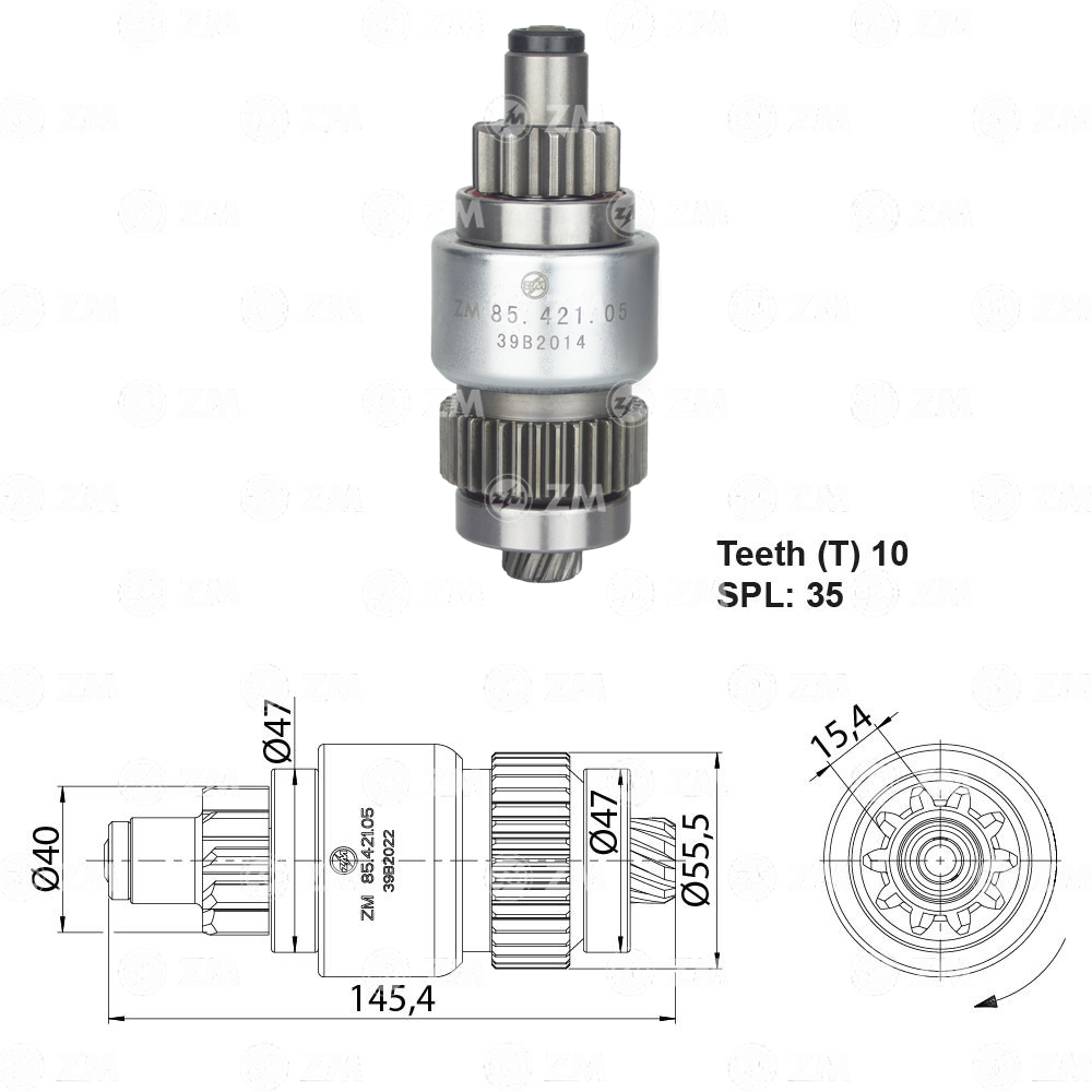 Impulsor de Partida ZM 85.421.05 ZM 8542105