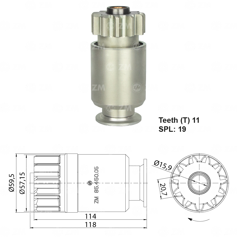 Impulsor de Partida ZM 85.450.05 ZM 8545005