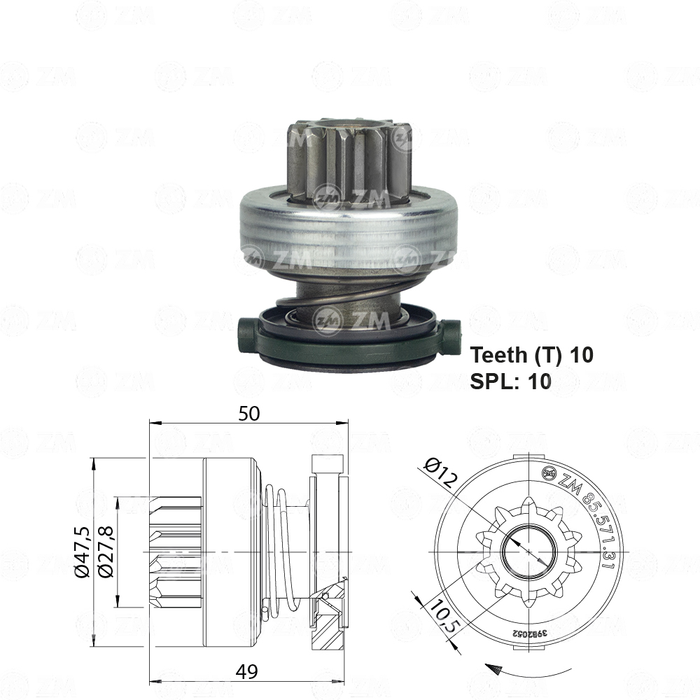 Impulsor de Partida ZM 85.571.31 ZM 8557131