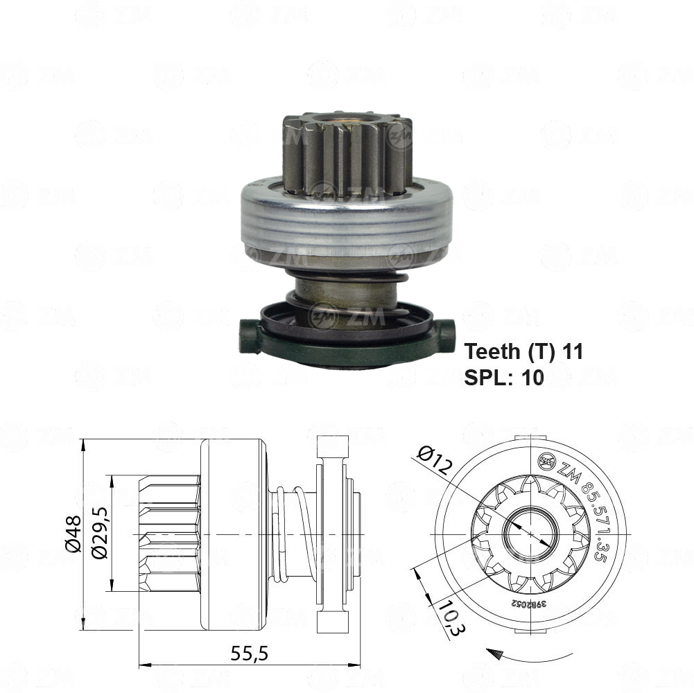 Impulsor de Partida ZM 85.571.35 ZM 8557135