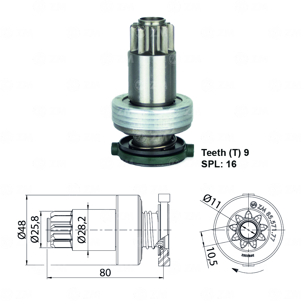 Impulsor de Partida ZM 85.571.77 ZM 8557177