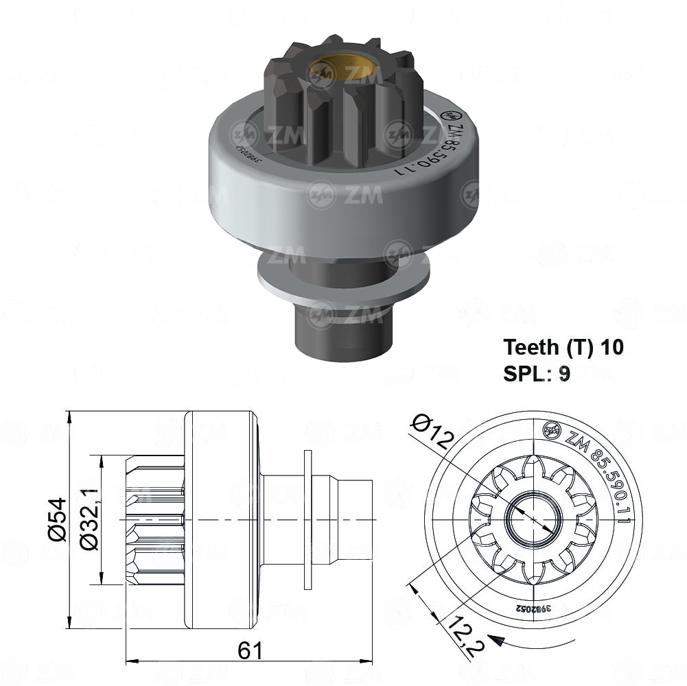 Impulsor de Partida ZM 85.590.11 ZM 8559011