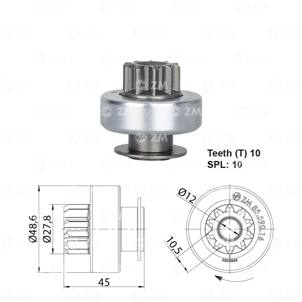 Impulsor de Partida ZM 85.590.16 ZM 8559016