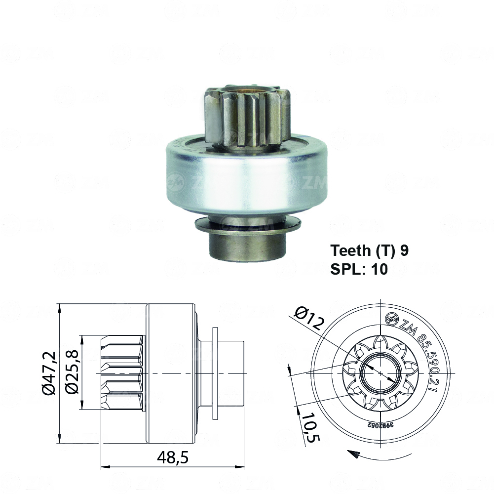 Impulsor de Partida ZM 85.590.21 ZM 8559021