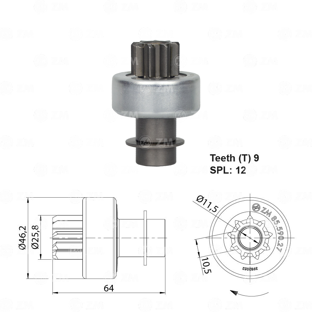 Impulsor de Partida ZM 85.590.27 ZM 8559027