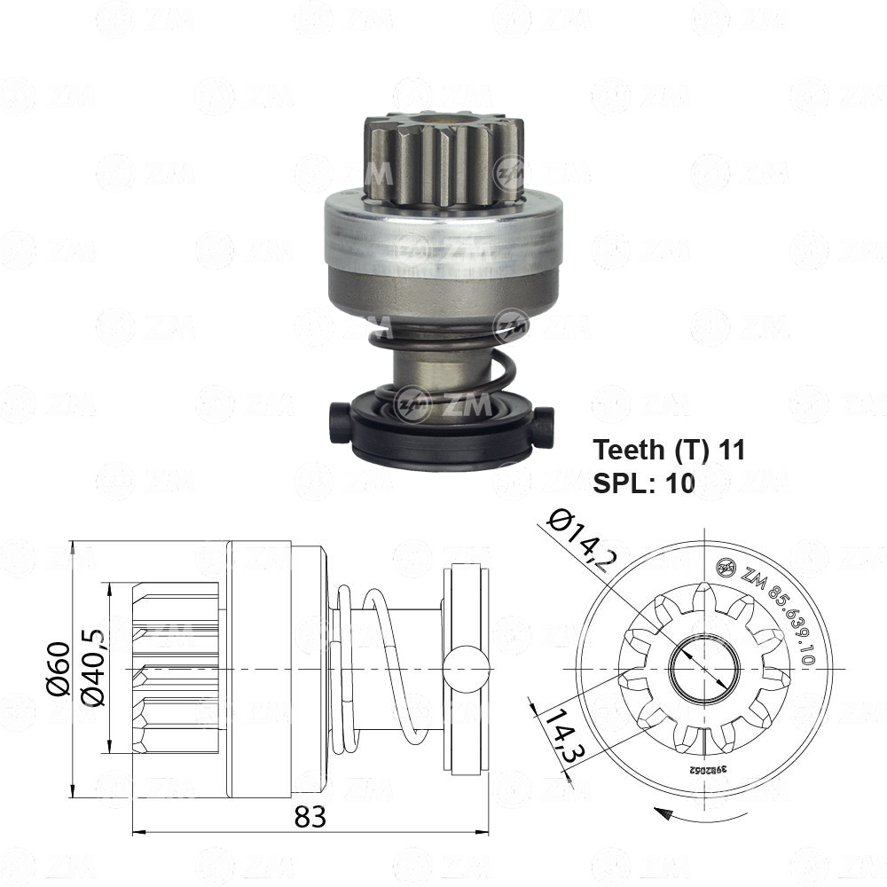 Impulsor de Partida ZM 85.639.10 ZM 8563910