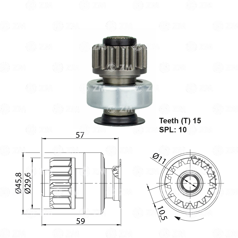 Impulsor de Partida ZM 85.701.11 ZM 8570111