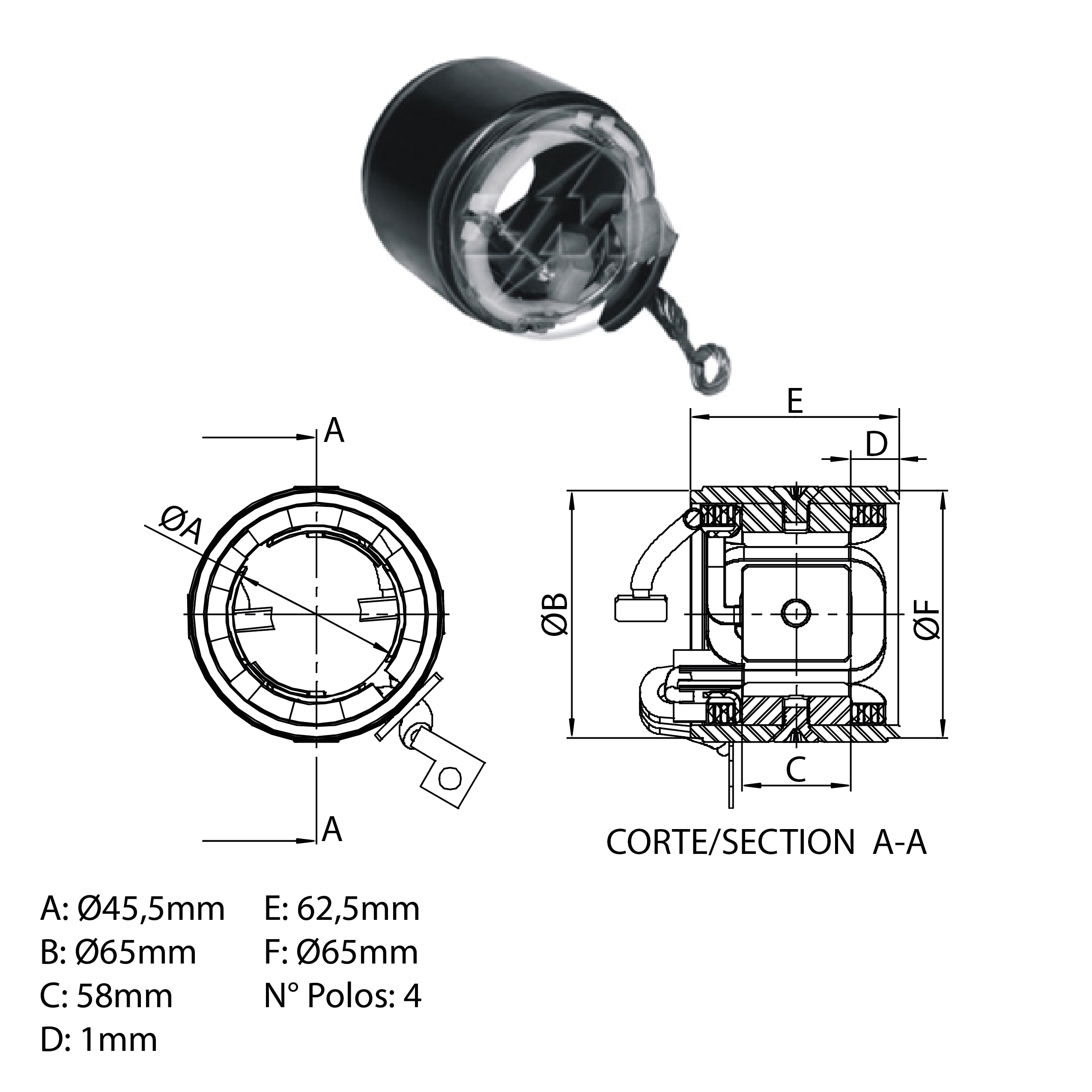 Carcaça Polar Montada ZM 89.507.01 ZM 8950701