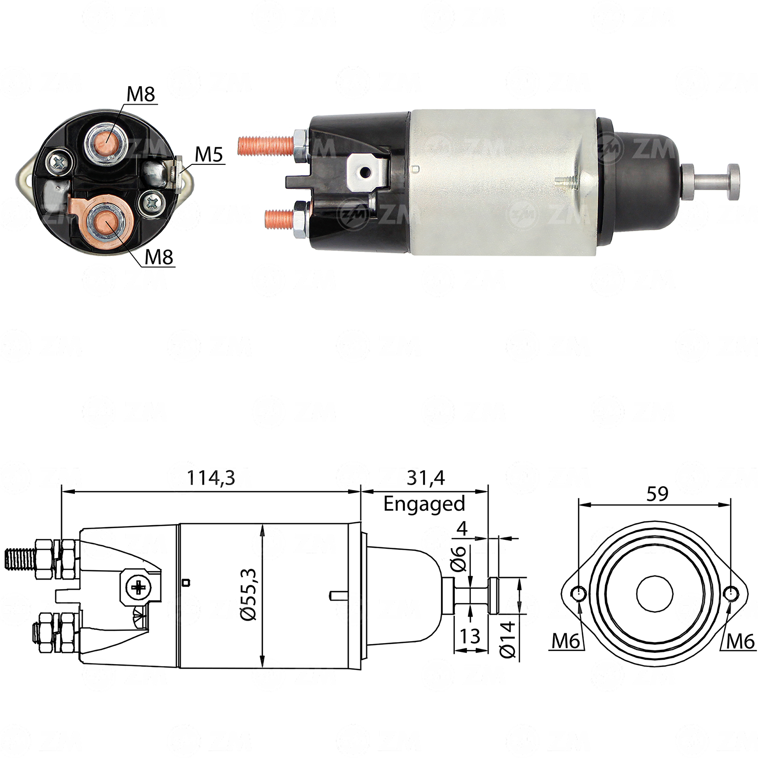 Relé de Partida ZM 898 ZM 898