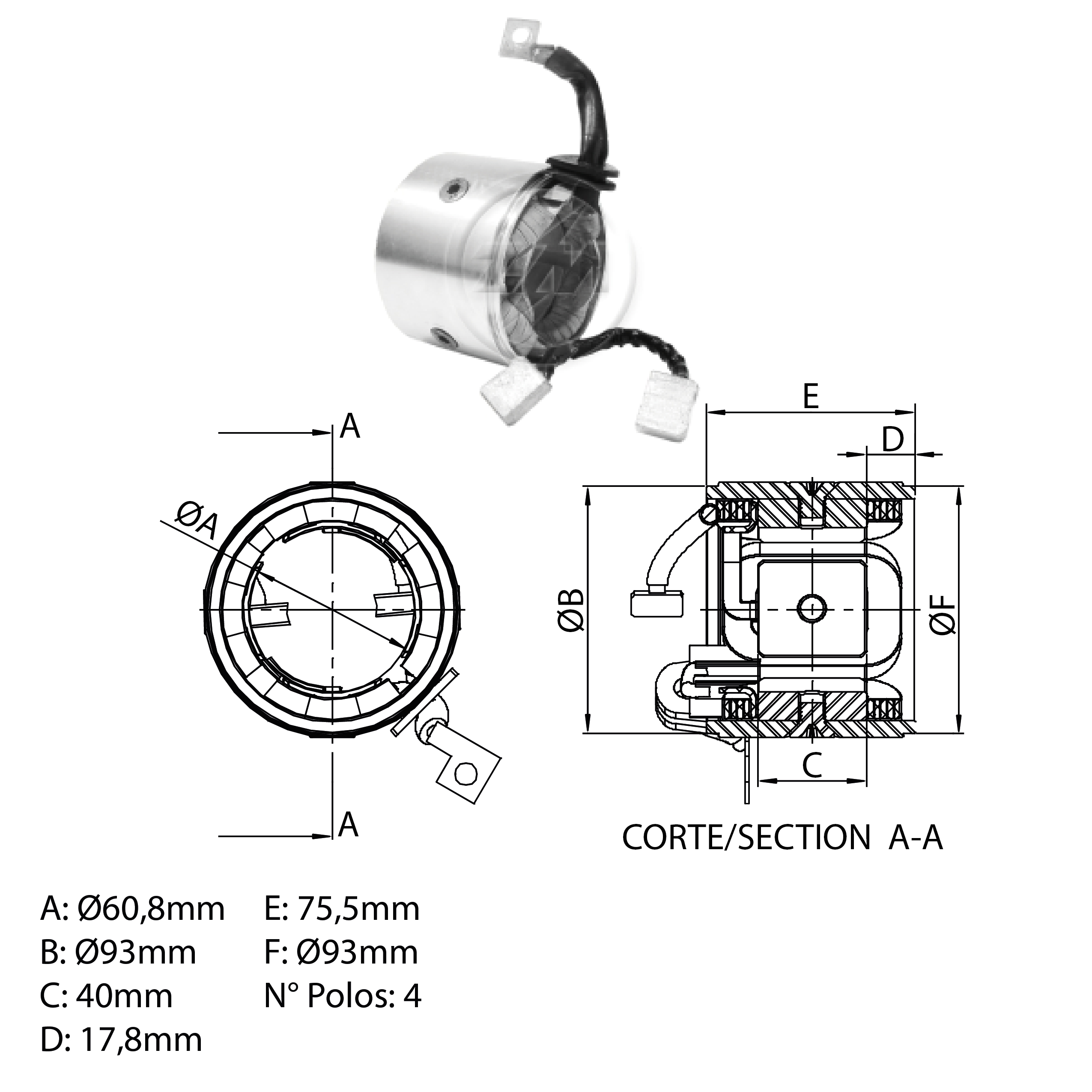 Carcaça Polar Montada ZM 89.817.00 ZM 8981700