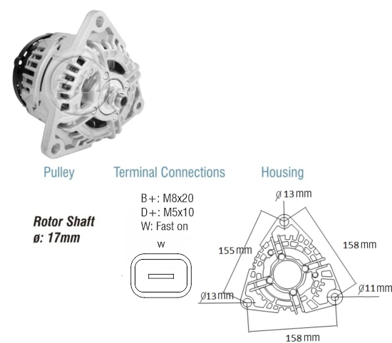 Alternador ZM 90.108.01 ZM 9010801