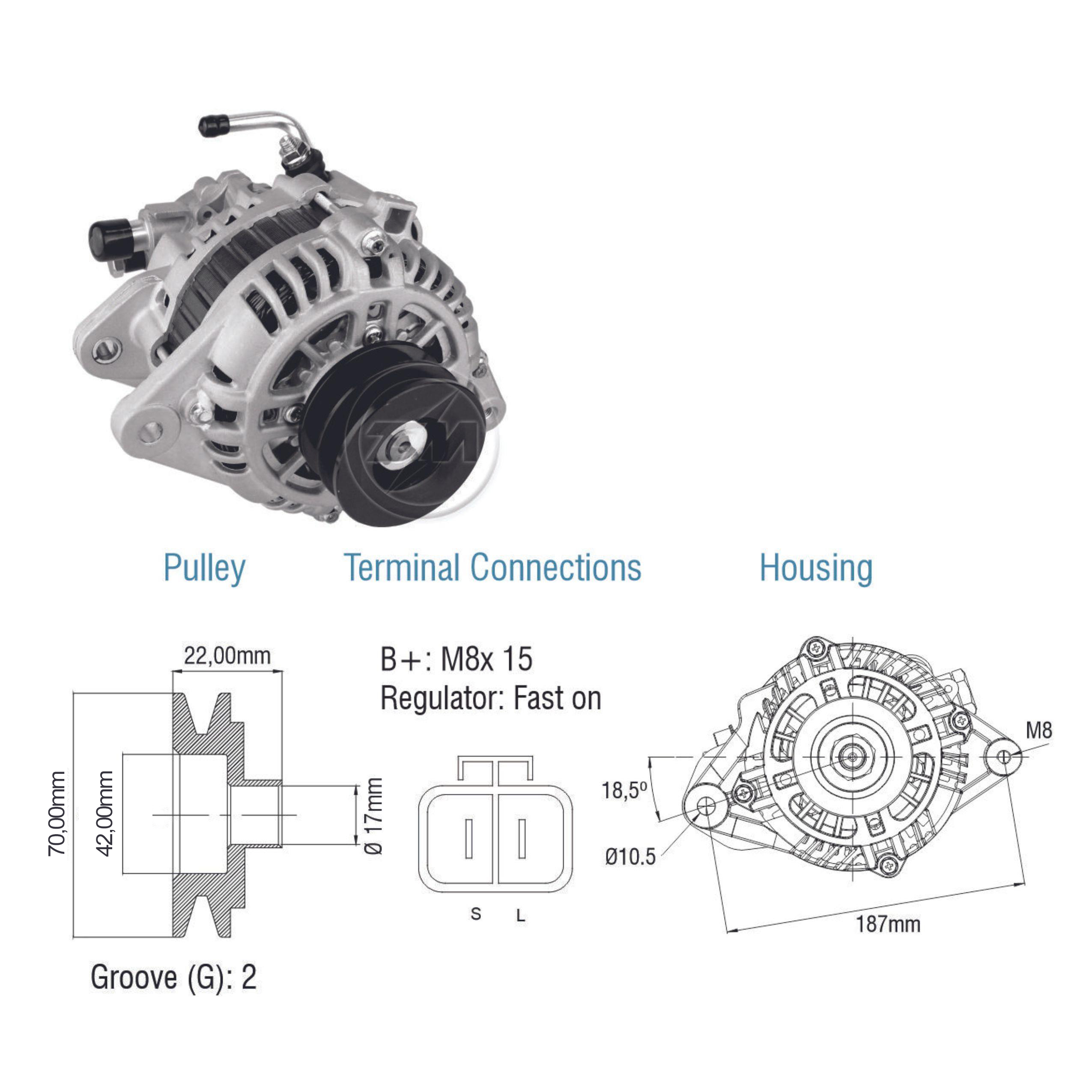 Alternador ZM 90.201.02 ZM 9020102