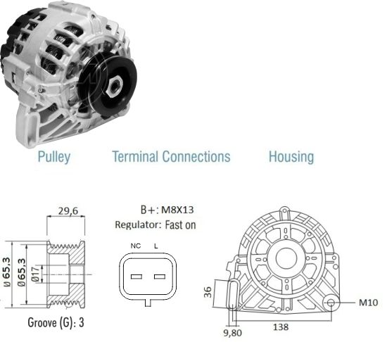 Alternador ZM 90.203.01 ZM 9020301