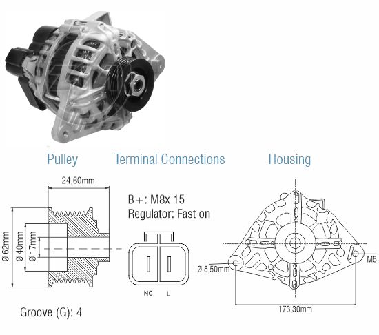 Alternador ZM 90.203.04 ZM 9020304