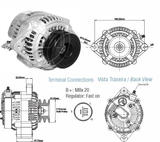 Alternador ZM 90.204.05 ZM 9020405