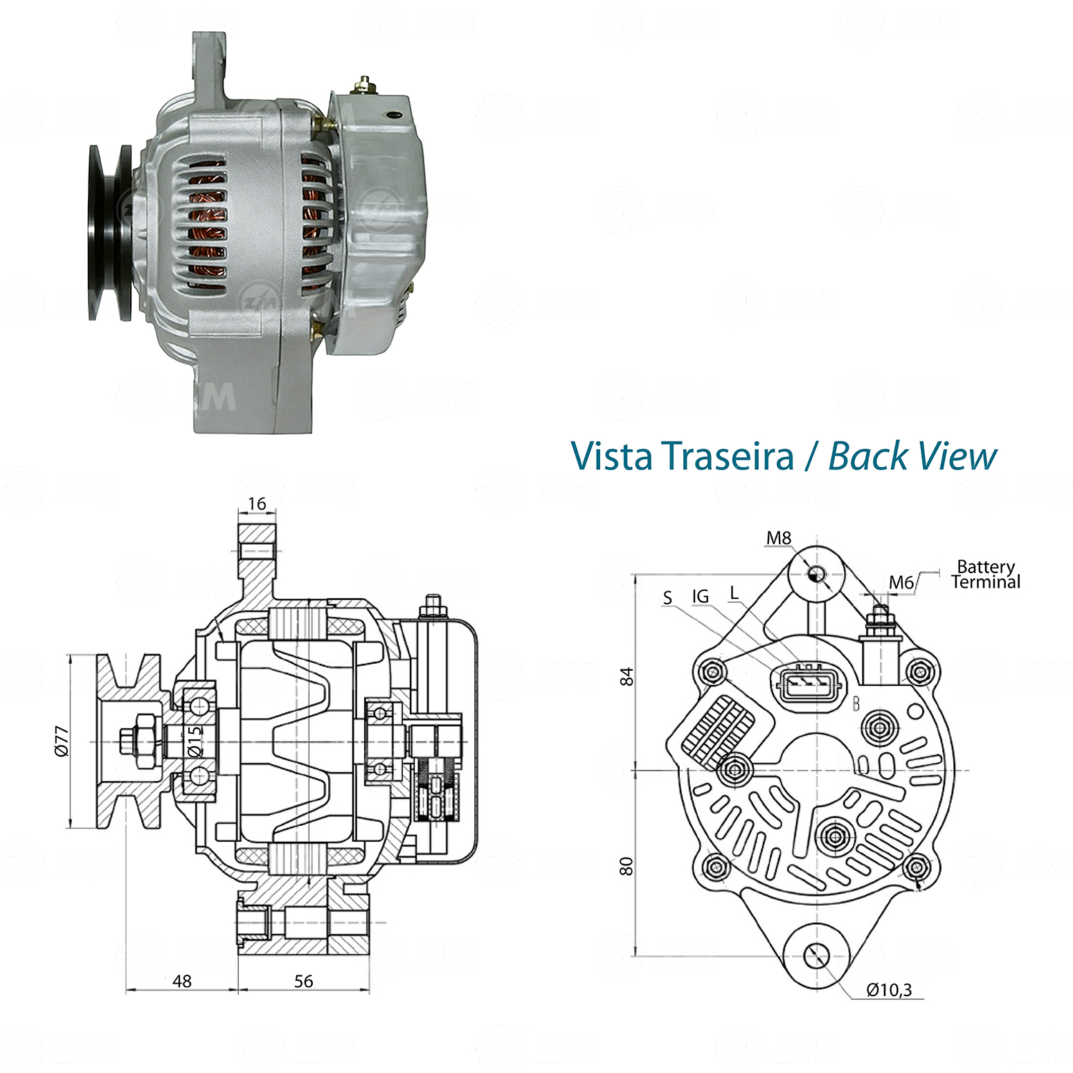 Alternador ZM 90.204.17 ZM 9020417