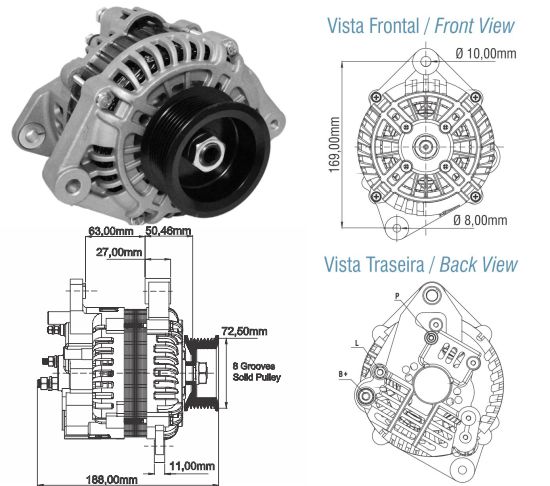 Alternador ZM 90.300.01 ZM 9030001