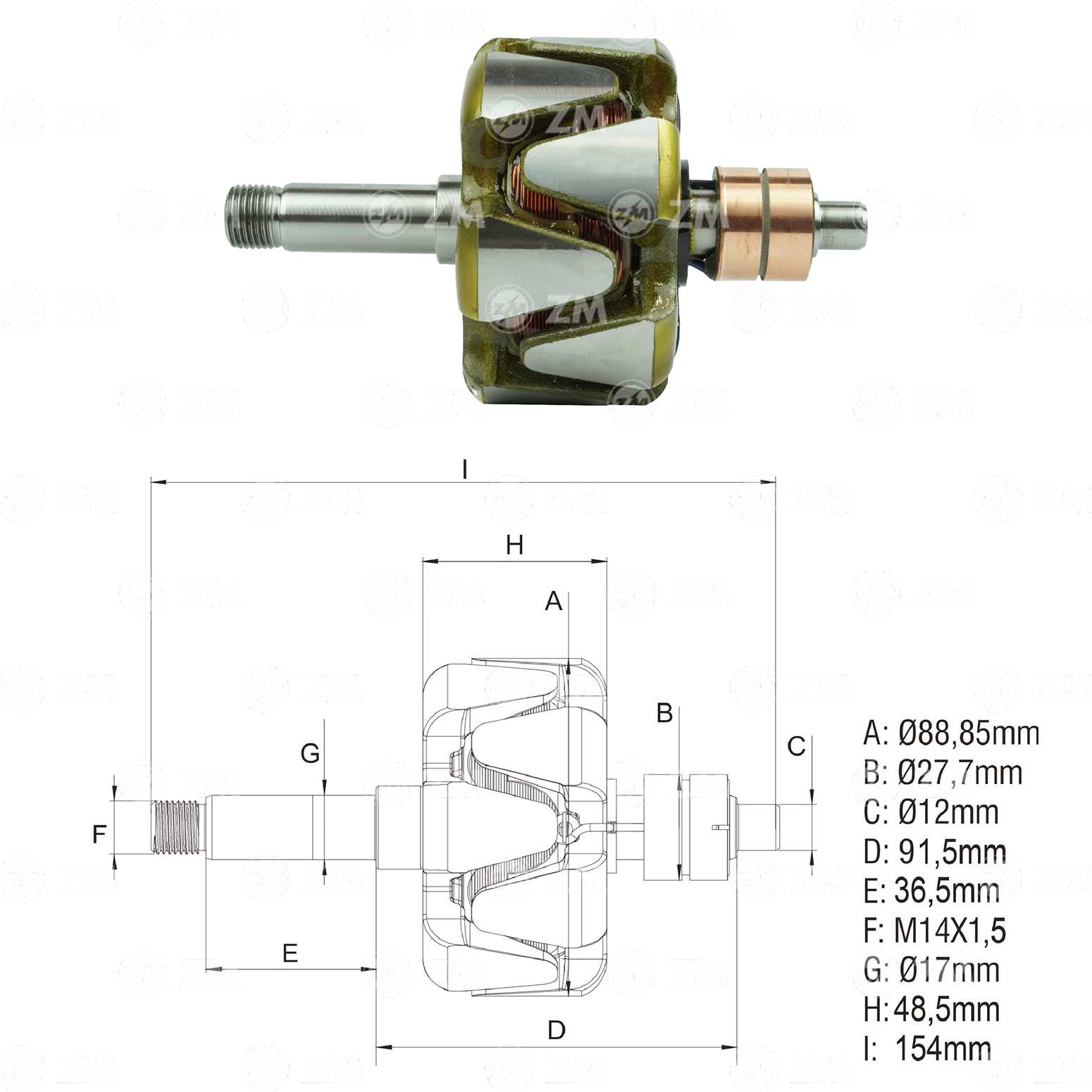 Rotor ZM 93.530.09 ZM 9353009