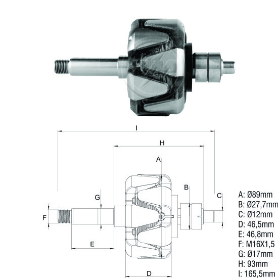 Rotor ZM 93.630.07 ZM 9363007